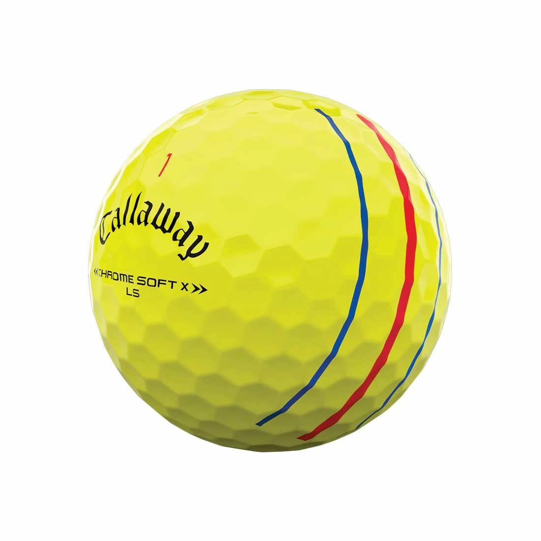 Callaway Chrome Soft X LS Triple Track Yellow Personalized Golf Balls - Image 2